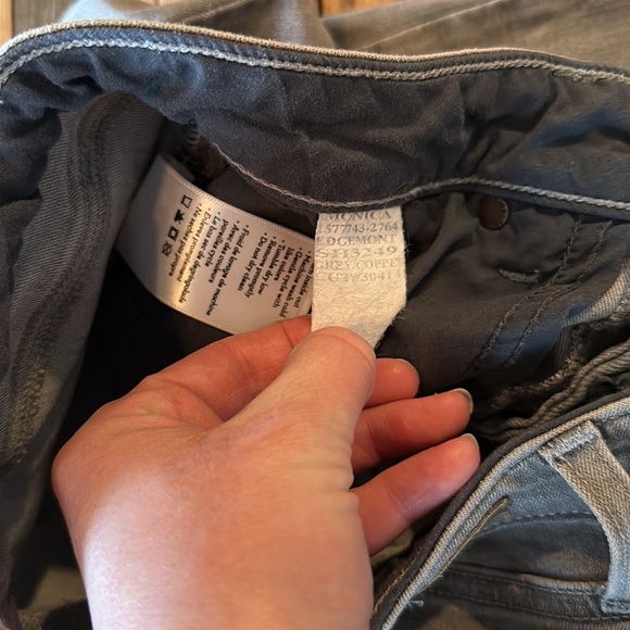 Paige Grey Cropped Zipper Jeans Sz 27 - Picture 6 of 10